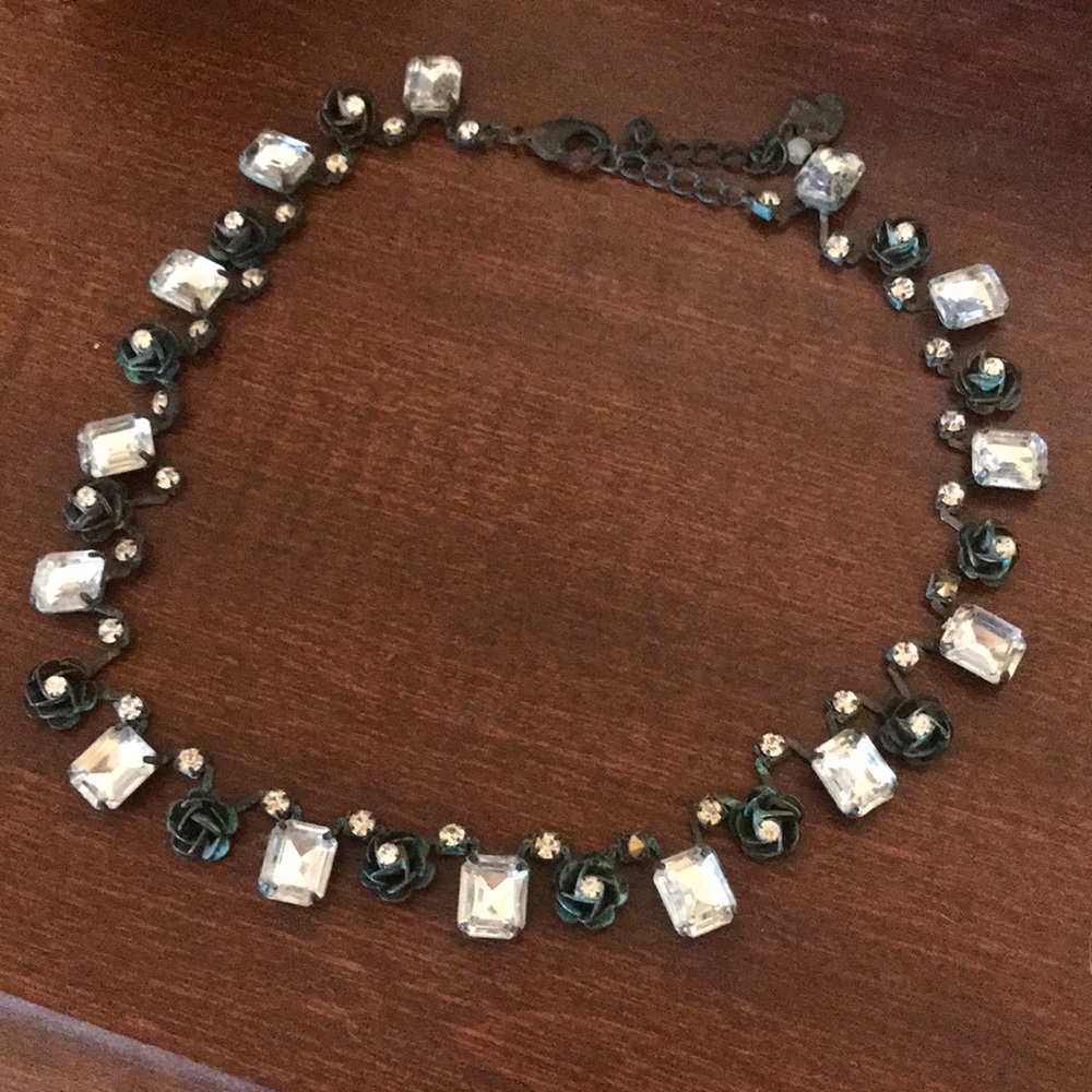 Distressed turquoise Betsey Johnson necklace